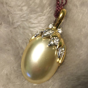 Faux Pearl Slide with CZ